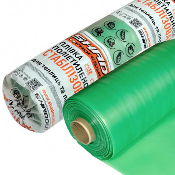 Зелена поліетиленова плівка 200 мкм 6х50 м світлостабілізована (УФ 24 місяці)