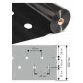 Плівка в рулоні чорна перфорована 30 мкм (1.2м × 1000м)