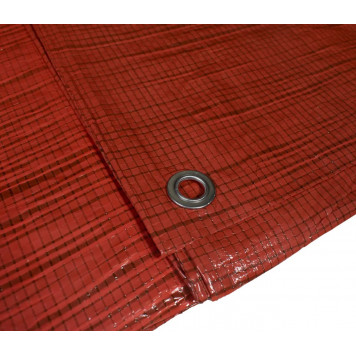 Тент 80 г/м² 5x6 м зелено-помаранчевий — універсальний водонепроникний тент від дощу та сонця-3