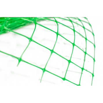 Сітка зелена декоративна 12×14 мм 1.5×100 метрів — парканна пластикова для вольєрів, саду, ягідників-1