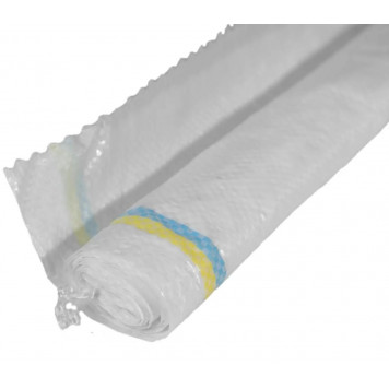 Мішок поліпропіленовий харчовий 85×55 см із жовто-блакитною смугою