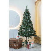 Штучна ялинка різдвяна з калиною і шишкою