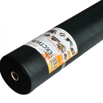 Геотекстиль чорний 150 г/м² 1.6х50 м для городу – захист від бур’янів і гниття