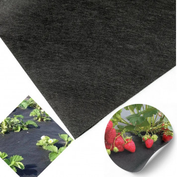 Агроволокно чорне 42 г/м² 1,07×100 м (Чехія) для мульчування та захисту від бур’янів-3